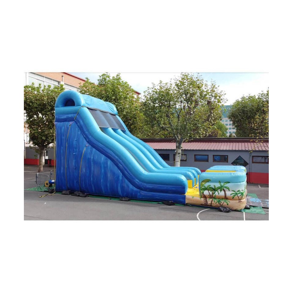 Aufblasbare Wasserrutsche Doppel Splash Beach - 21411 - 2-cover