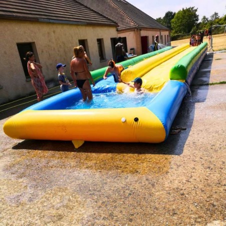 Doppel Wasserrutsche 18m Mit Pool - 24597 - 2-cover
