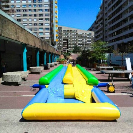 Doppel Wasserrutsche 18m Mit Pool - 24598 - 3-cover