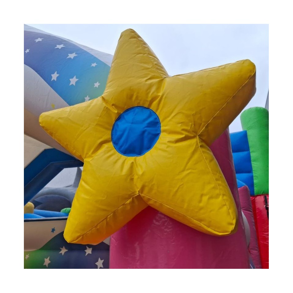 Gebrauchte Einhorn Hüpfburg mit Rutsche - 28108 - 6-cover