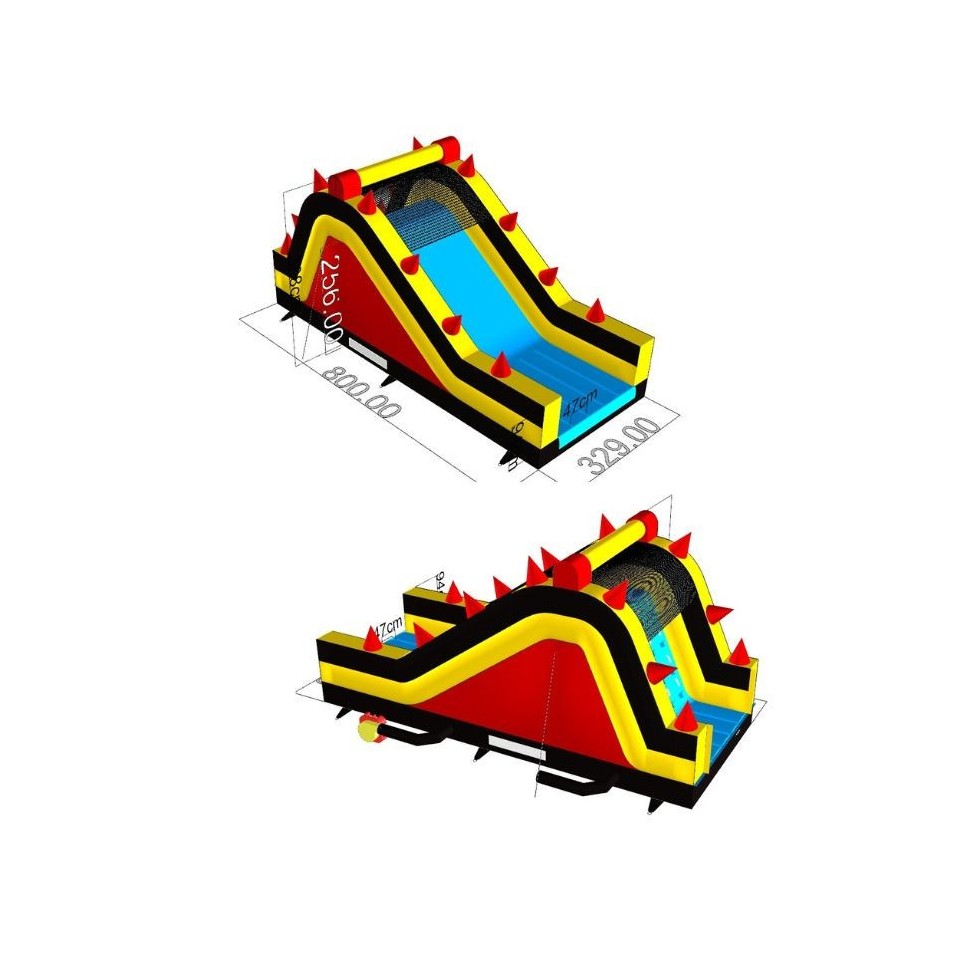 Aufblasbarer Hindernisparcours U Riese 60m - 9750 - 3-cover