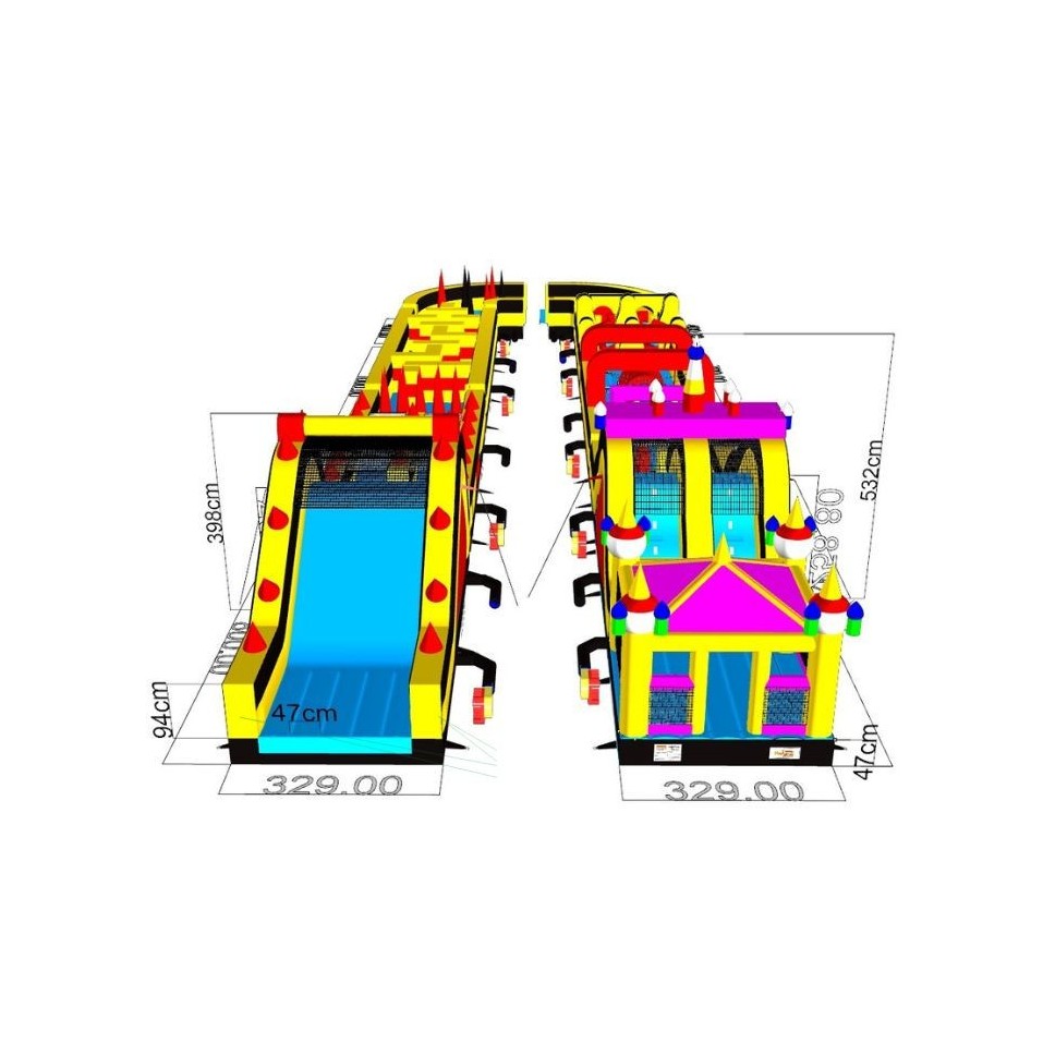 Inflatable Obstacle Course U Shaped - 13795 - 10-cover