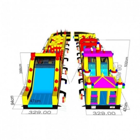 Inflatable Obstacle Course U Shaped - 13795 - 10-cover