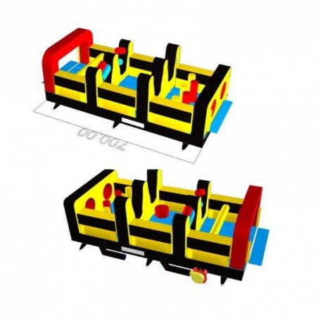 Inflatable Obstacle Course U Shaped - 13801 - 16-cover