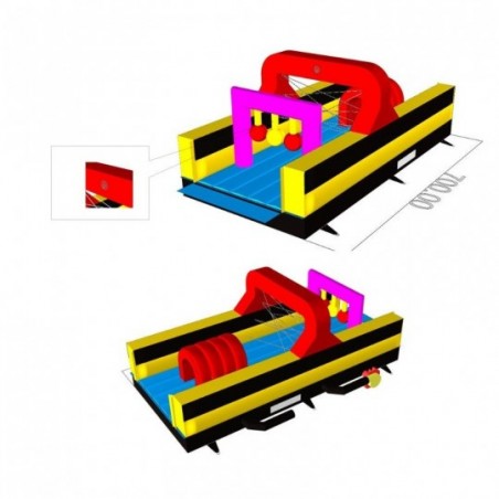 Inflatable Obstacle Course U Shaped - 13802 - 17-cover