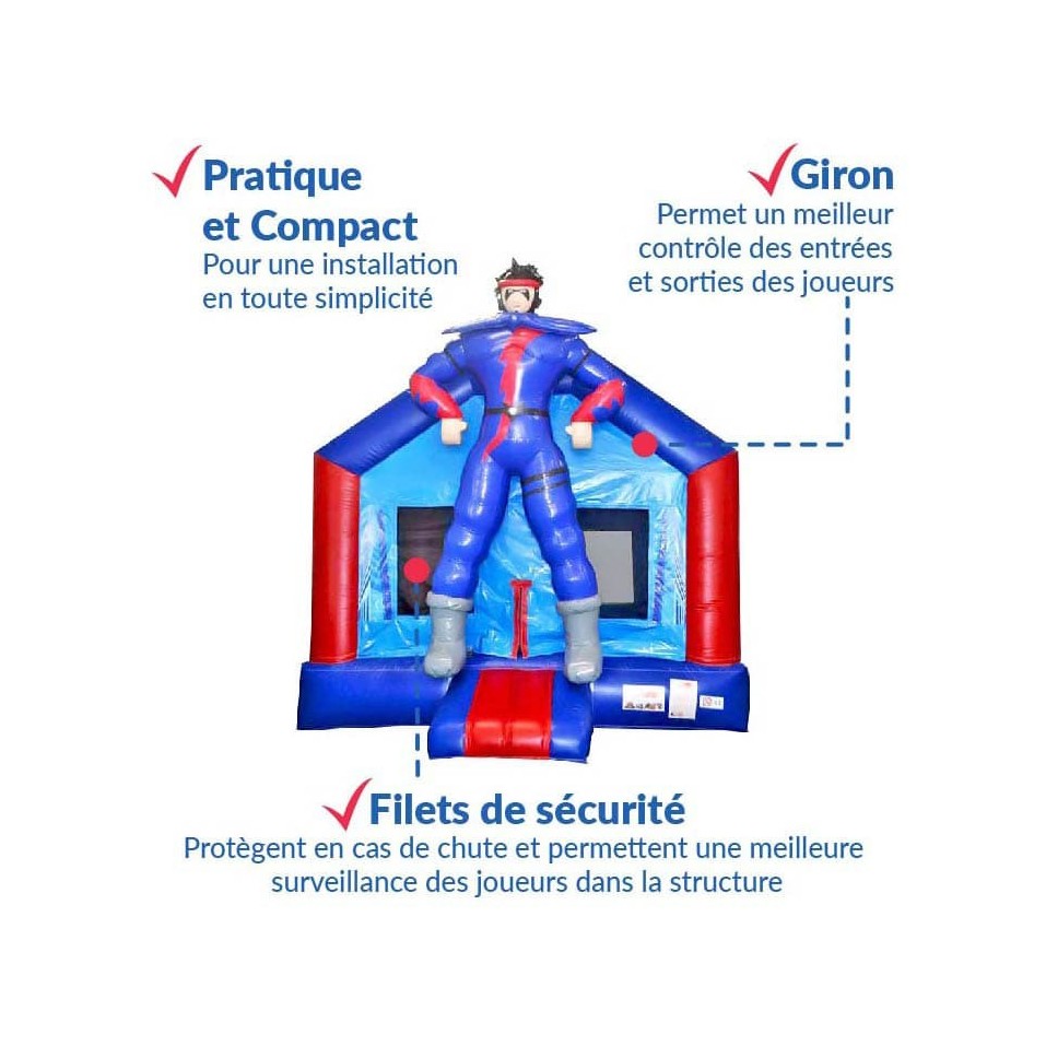 Second Hand Super Hero Bouncy Castle - 14315 - 5-cover Second Hand Super Hero Bouncy Castle - 14315 - 5-cover