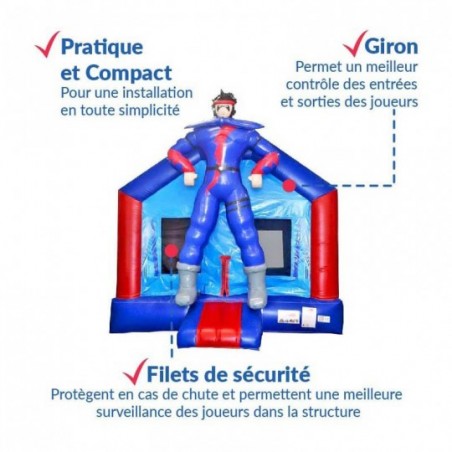 Second Hand Super Hero Bouncy Castle - 14315 - 5-cover