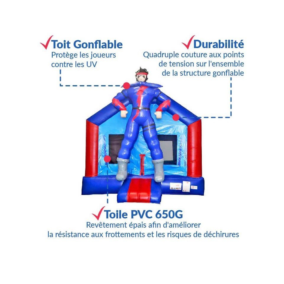 Second Hand Super Hero Bouncy Castle - 14316 - 6-cover Second Hand Super Hero Bouncy Castle - 14316 - 6-cover