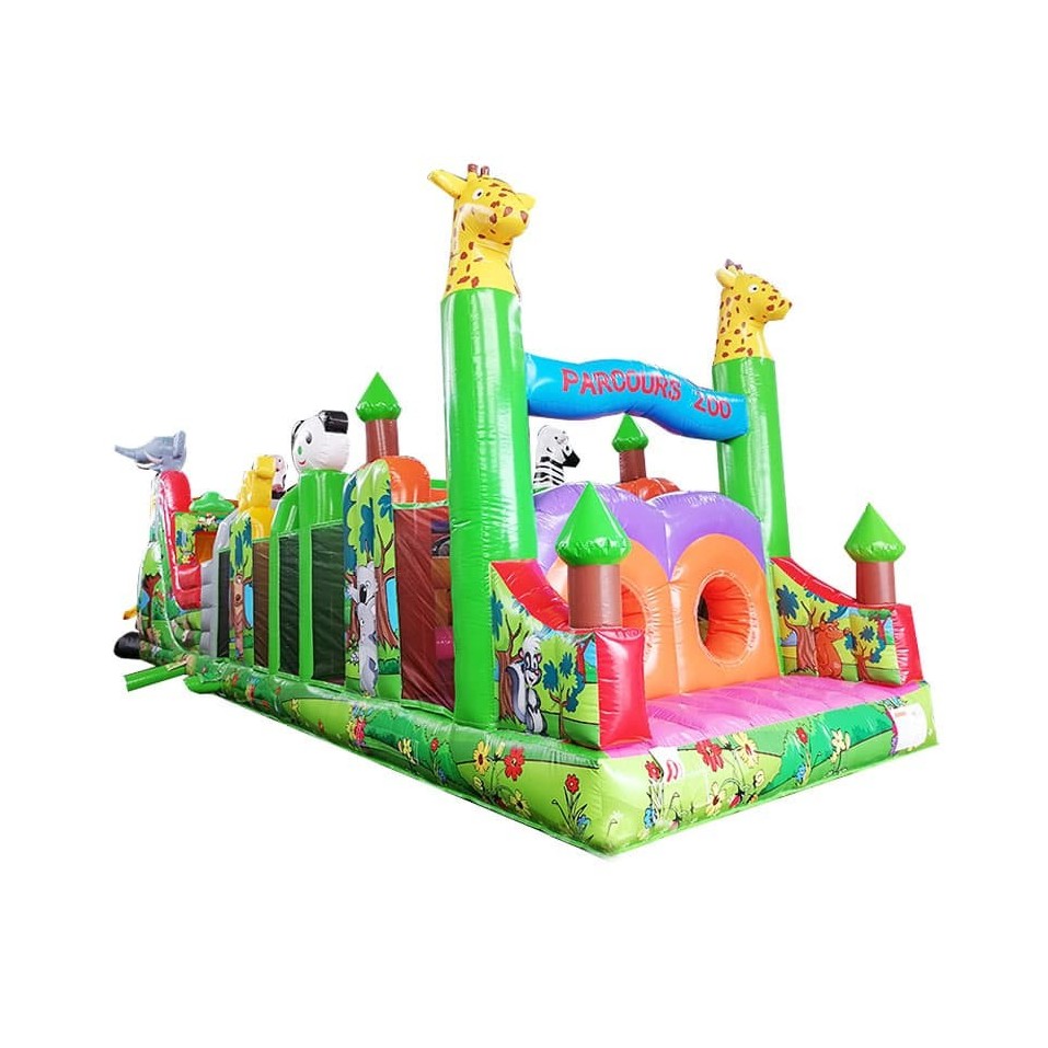 Second Hand Zoo Inflatable Obstacle Course - 14676 - 3-cover Second Hand Zoo Inflatable Obstacle Course - 14676 - 3-cover