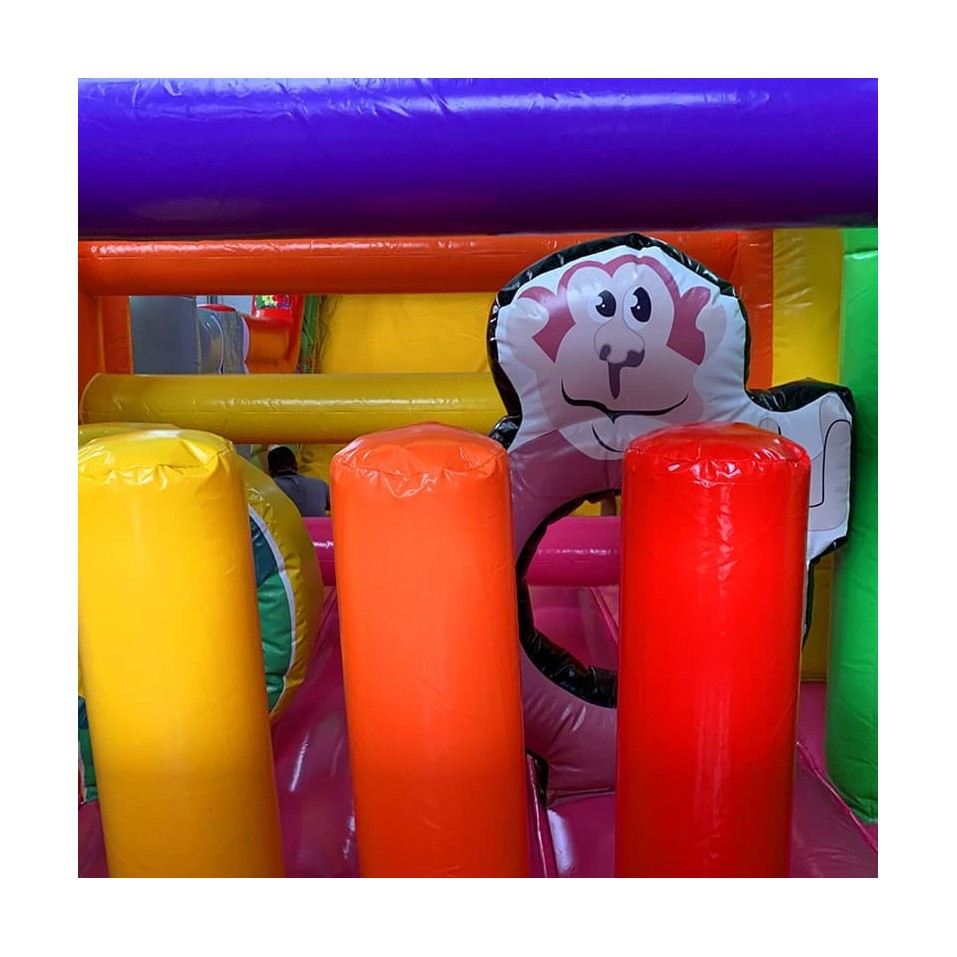 Second Hand Zoo Inflatable Obstacle Course - 14680 - 6-cover Second Hand Zoo Inflatable Obstacle Course - 14680 - 6-cover