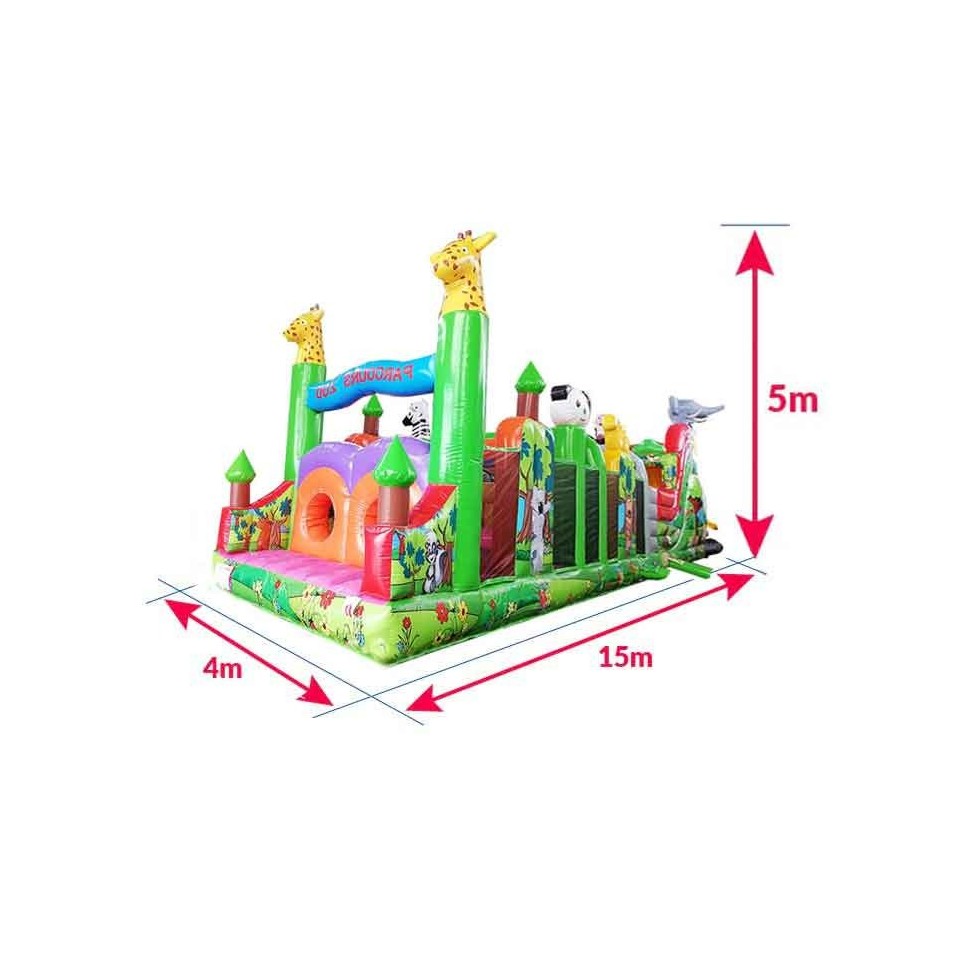 Second Hand Zoo Inflatable Obstacle Course - 14685 - 11-cover Second Hand Zoo Inflatable Obstacle Course - 14685 - 11-cover