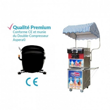 Second Hand Commercial Ice Cream Machine 3300W Pro Silver - 15460 - 2-cover