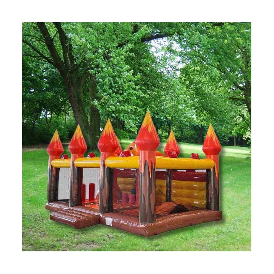 Dinosaur Medieval Bouncy Castle - 15476 - 0-cover