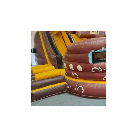 Second Hand Brown Pirate Ship Inflatable Slide - 16025 - 6-cover