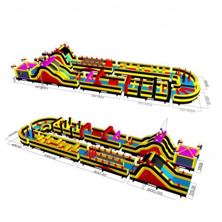 Inflatable Obstacle Course U Shaped - 22512 - 9-cover