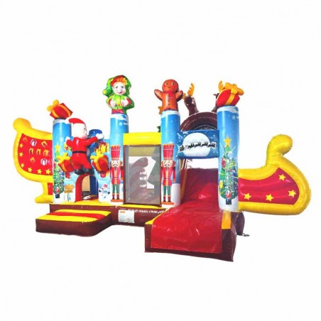 Christmas Reindeer Inflatable Obstacle Course 6M - 478-cover