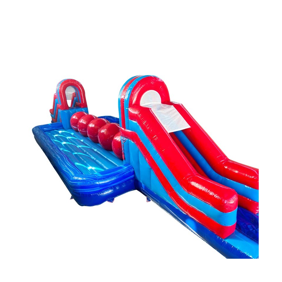 Red Inflatable Wipeout Obstacle Course - 23565 - 3-cover