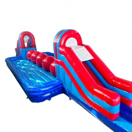 Red Inflatable Wipeout Obstacle Course - 23565 - 3-cover