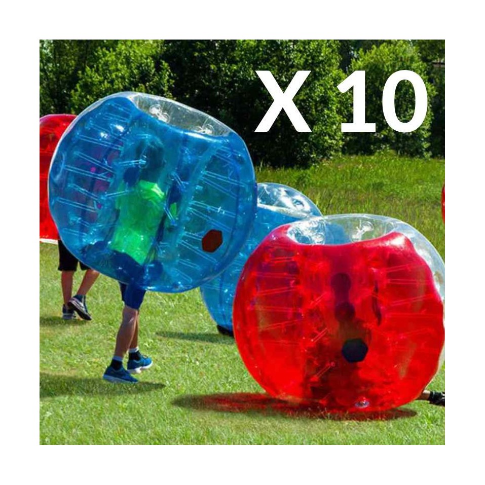 Set of 10 Bubble Foot Adults TPU Bicolour Red and Blue - 24954 - 1-cover