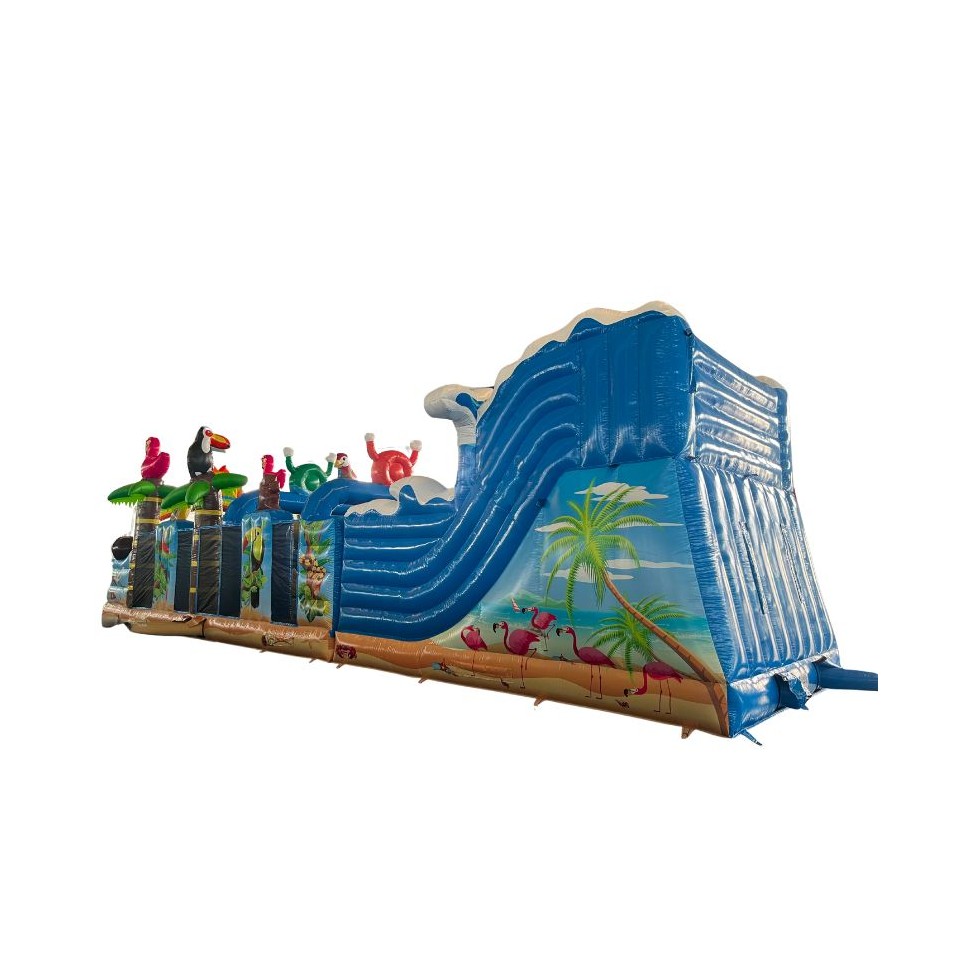 Tropical Inflatable Obstacle Course 16 m - 27135 - 3-cover Tropical Inflatable Obstacle Course 16 m - 27135 - 3-cover