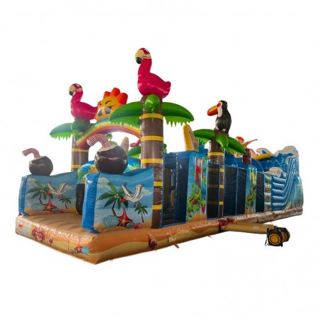 Tropical Inflatable Obstacle Course 16 m - 27137 - 4-cover