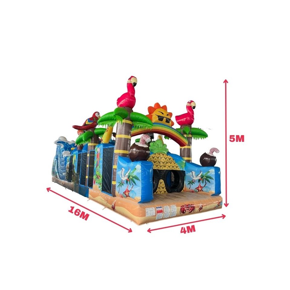 Tropical Inflatable Obstacle Course 16 m - 27138 - 1-cover Tropical Inflatable Obstacle Course 16 m - 27138 - 1-cover