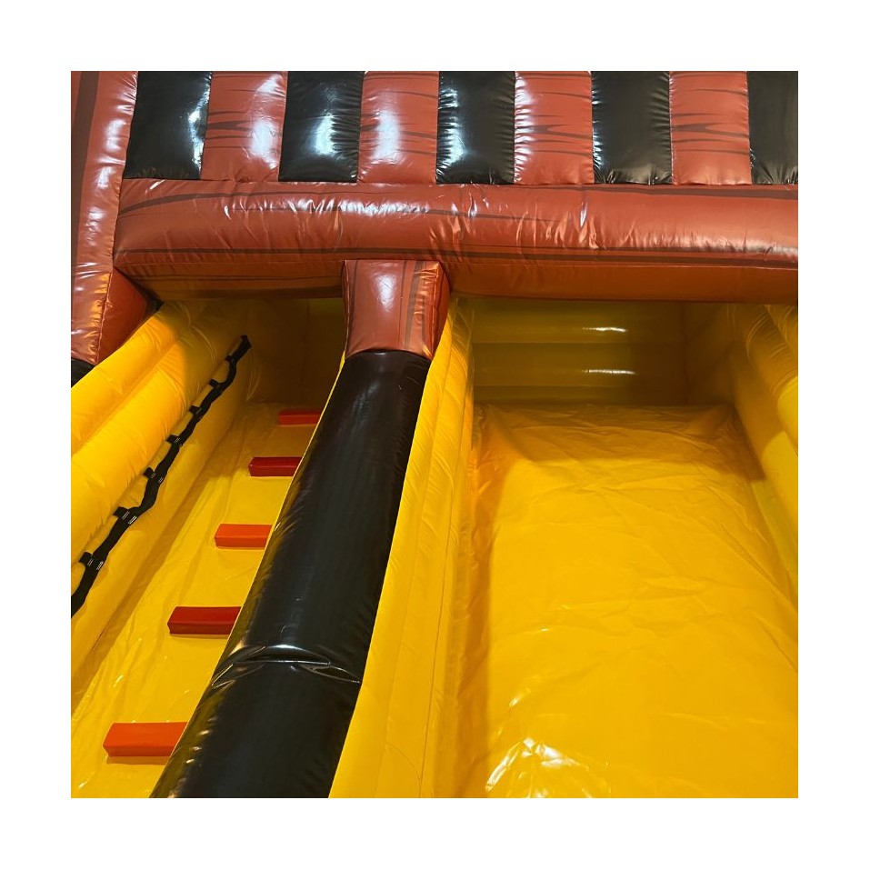 Brown Pirate Ship Inflatable Slide - 27289 - 4-cover Brown Pirate Ship Inflatable Slide - 27289 - 4-cover