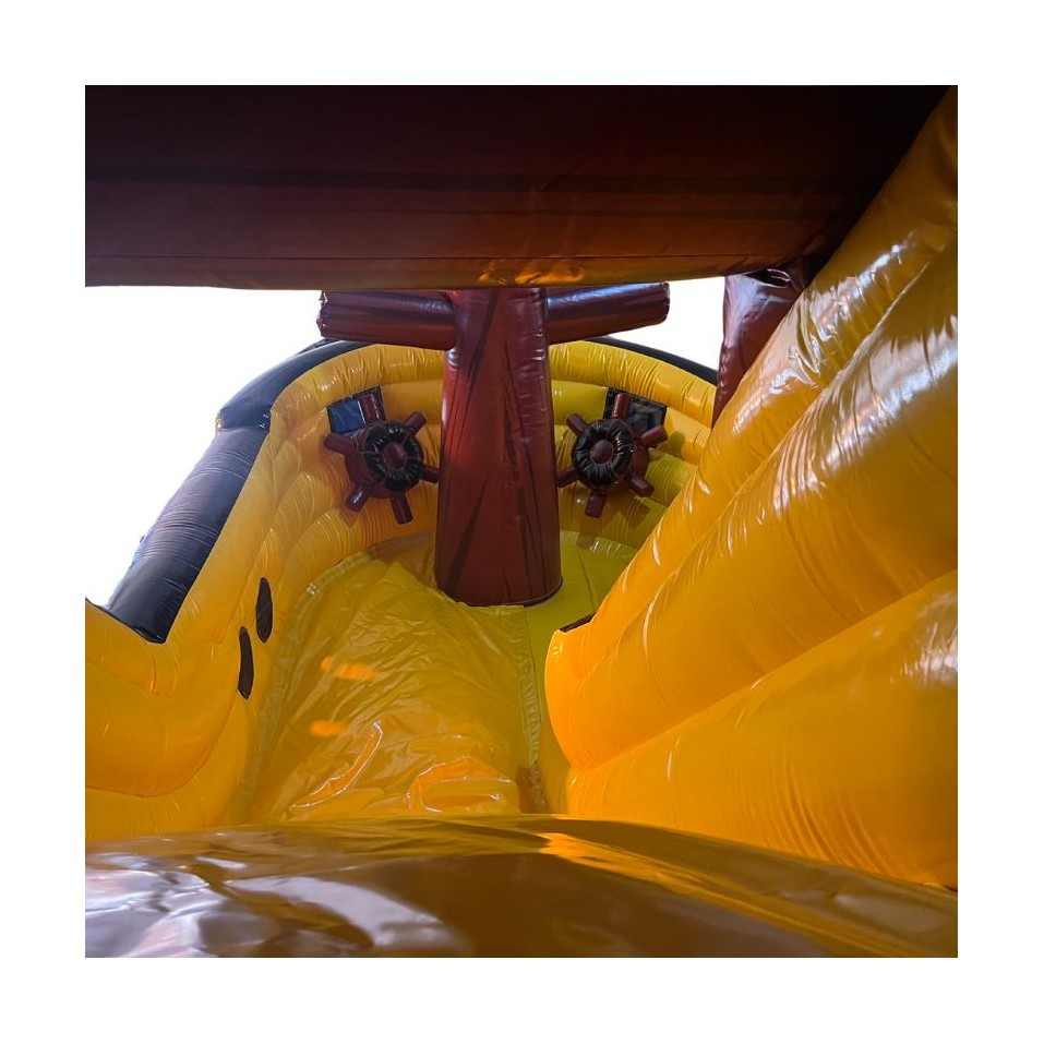 Brown Pirate Ship Inflatable Slide - 27290 - 5-cover Brown Pirate Ship Inflatable Slide - 27290 - 5-cover