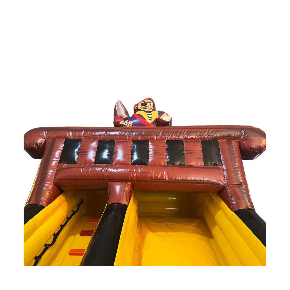 Brown Pirate Ship Inflatable Slide - 27291 - 6-cover Brown Pirate Ship Inflatable Slide - 27291 - 6-cover