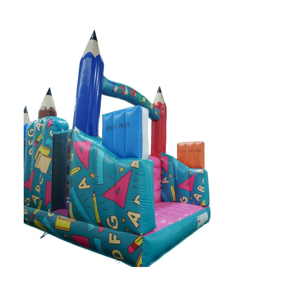 Inflatable Obstacle Course 16M School Themed - 27315 - 2-cover