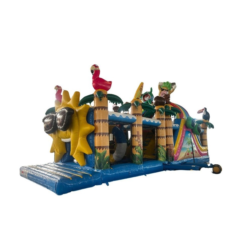 Tropical Inflatable Obstacle Course 12M - 632-cover