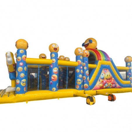 Inflatable Obstacle Course Emoticone 12M - 27522 - 3-cover