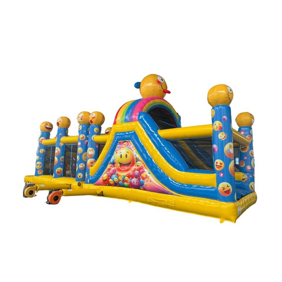 Inflatable Obstacle Course Emoticone 12M - 27525 - 5-cover