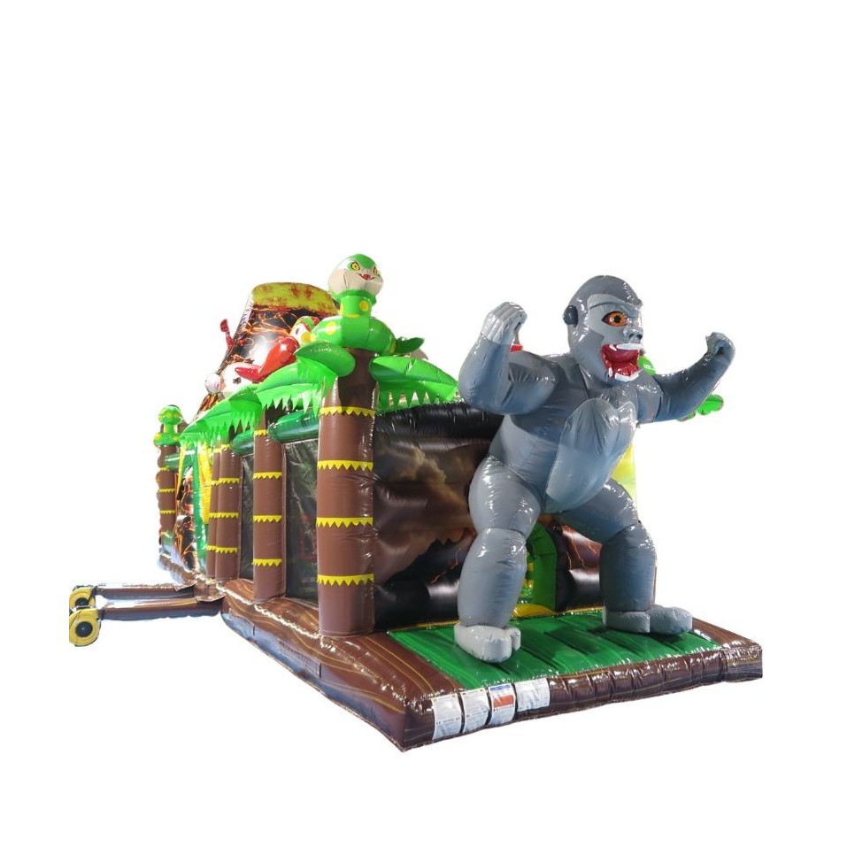 Pista de obstáculos inflable Gorilla King de 12 m - 26231 - 2-cover