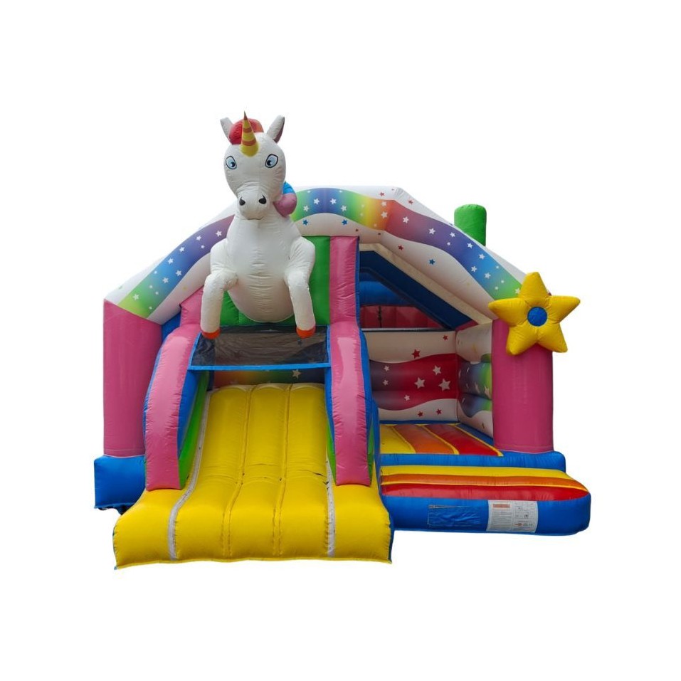 Castillo Hinchable Unicornio con Tobogán de Ocasión - 28120 - 1-cover