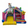 Castillo Hinchable Unicornio con Tobogán de Ocasión - 28120 - 1-thumbs