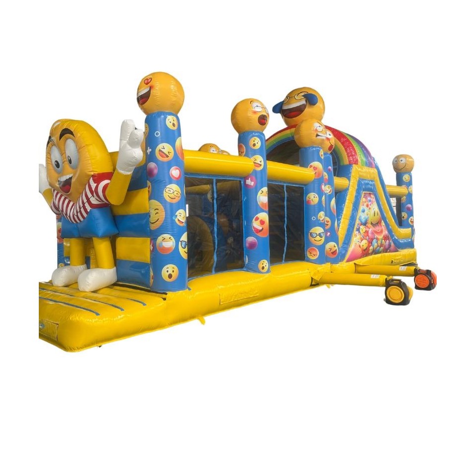 Percorso Gonfiabile Ad Ostacoli Emoticone 12M - 27524 - 2-cover