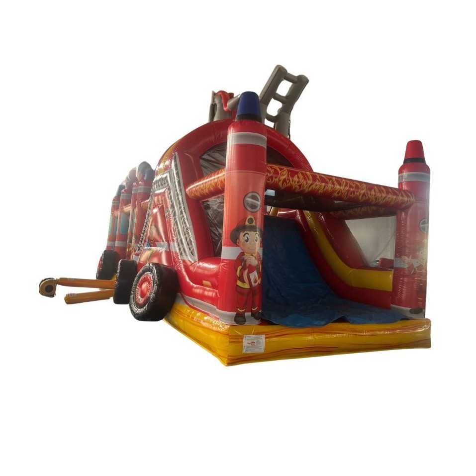 PERCORSO GONFIABILE AD OSTACOLI  POMPIERI 12M - 27569 - 28-cover