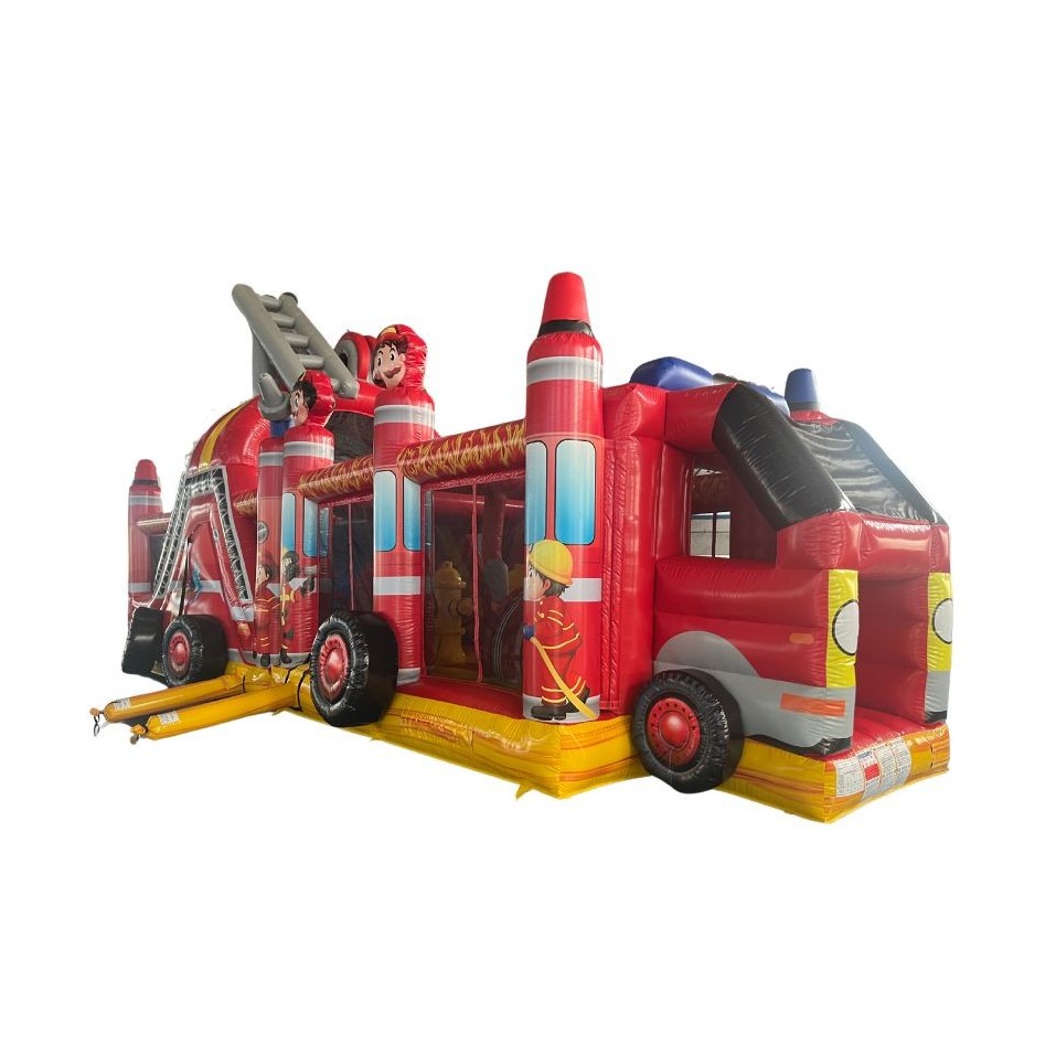 PERCORSO GONFIABILE AD OSTACOLI  POMPIERI 12M - 687