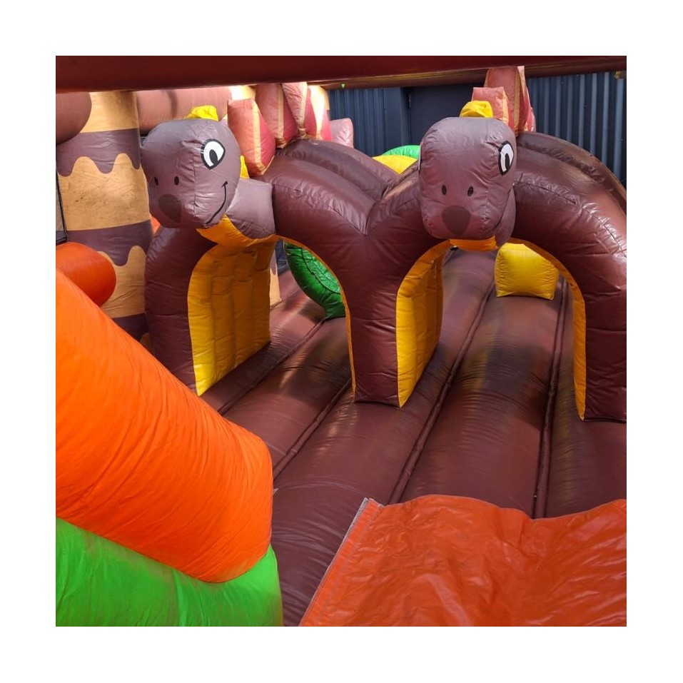 Percorso Gonfiabile a Ostacoli Dino Park Usato (24 m) - 28254 - 5-cover