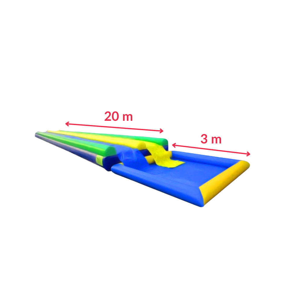 Scivolo d'Acqua Doppio 23 m con Vasca - 290